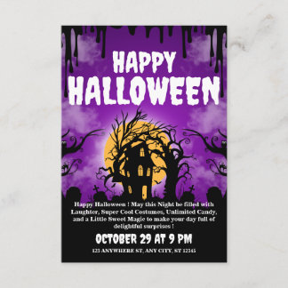 Carte d'invitation Joyeux Halloween