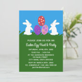 Carte d'invitation Lapin de Pâques #2-2 (Debout devant)