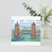 carte d'invitation London Bridge (Debout devant)