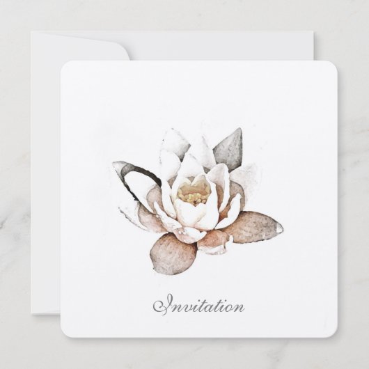 CARTE D'INVITATION LOTUS BLANCHE (Devant)