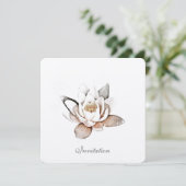 CARTE D'INVITATION LOTUS BLANCHE (Debout devant)