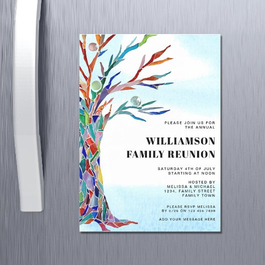 Carte d'invitation MagnetIc Reunion Arbre Familial