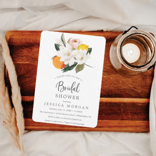 Carte d'invitation Magnolia Citrus