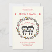 Carte d'invitation Manchot Drôle (Devant)