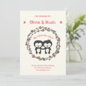 Carte d'invitation Manchot Drôle (Debout devant)