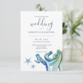 Carte d'invitation Mariage Plage personnalisée Car (Debout devant)