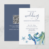 Carte d'invitation Mariage Plage personnalisée Car (Devant / Derrière)