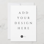 Carte d'invitation/Menu/Carte plate 5" x 7" (Dos)