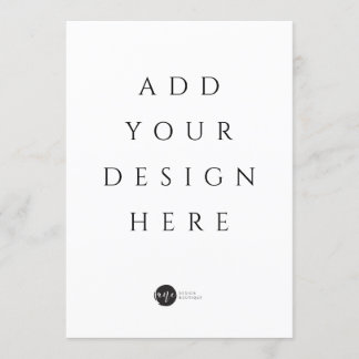 Carte d'invitation/Menu/Carte plate 5" x 7"