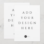 Carte d'invitation/menu/carte plate de 5" x 7" (Devant / Derrière)