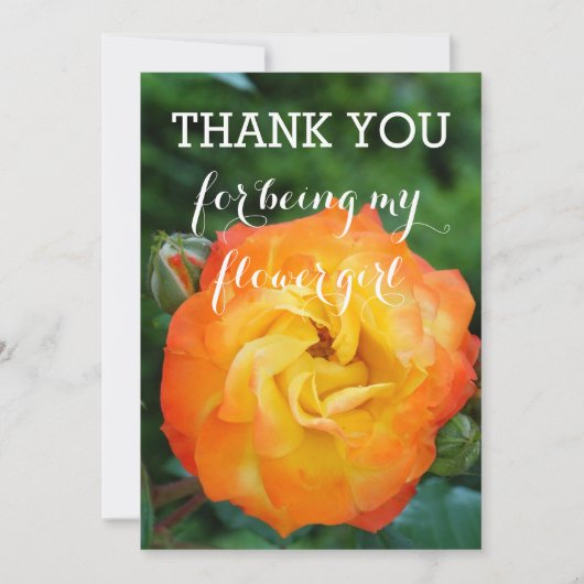 Carte d'invitation Merci Flower Girl (Devant)