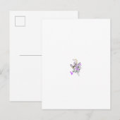 Carte d'invitation miniature papillon fée de luxe (Devant / Derrière)