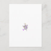 Carte d'invitation miniature papillon fée de luxe (Devant)