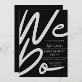 Carte d'invitation minimaliste Nous faisons fiança (Devant / Derrière)