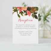 Carte d'invitation modèle floral pour réception de (Debout devant)