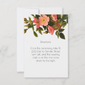 Carte d'invitation modèle floral pour réception de (Dos)
