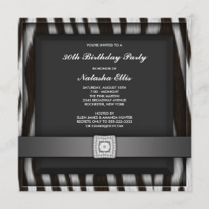 Carte d'invitation modèle pour fête avec numéro au