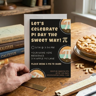 Carte d'invitation modèle pour une fête de la tart