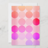Carte d'invitation moderne d'anniversaire rose vif (Dos)