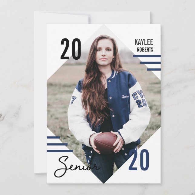 Carte d'invitation moderne de base-ball Diamond Ph (Devant)