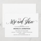 Carte d'invitation moderne de réveil après le mari (Devant / Derrière)