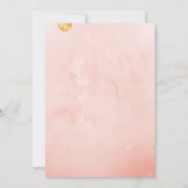 Carte d'invitation moderne fleurie rose pour la Sa (Dos)