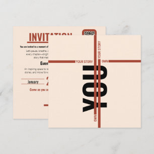Carte d'invitation moderne pour événement motivant