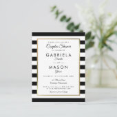 Carte d'invitation moderne pour la douche de coupl (Debout devant)