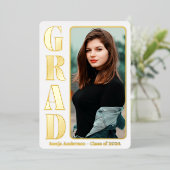 Carte d'invitation moderne pour une fête de fin d' (Debout devant)