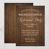Carte d'invitation moderne rustique pour fête de r (Devant / Derrière)