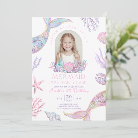 Carte d'invitation modifiable à thème de queue de  (Debout devant)