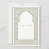 Carte d'invitation modifiable Arc arabe (Dos)