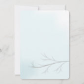 Carte d'invitation modifiable du Cardinal d'hiver (Dos)