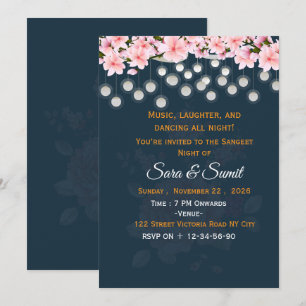 Carte d'invitation modifiable pour la soirée Sange