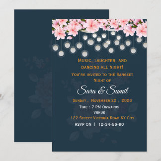 Carte d'invitation modifiable pour la soirée Sange
