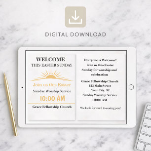 Carte d'invitation modifiable pour le service de l