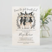 Carte d'invitation modifiable pour une fête de sor (Debout devant)