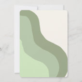 Carte d'invitation modifiable Vert Sauge Mariée à (Dos)