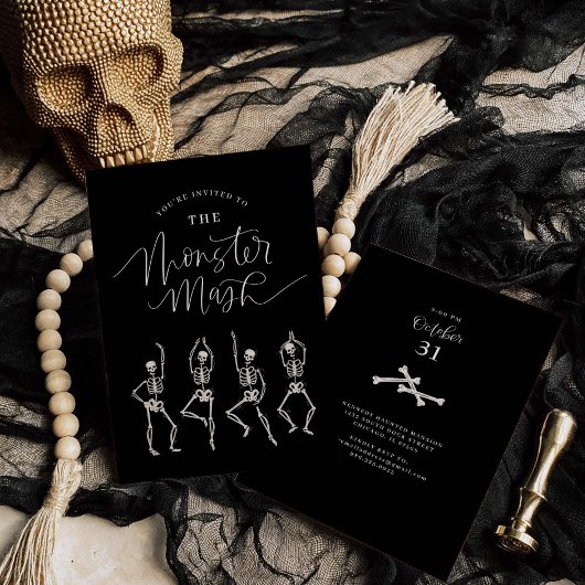 Carte d'invitation Monster Mash Halloween Party