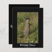 Carte d'invitation Motivational Marmot (Devant / Derrière)