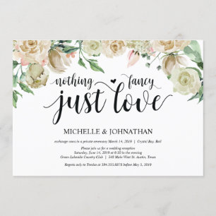 Carte d'invitation Neutral Spring Elopement