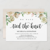 Carte d'invitation Neutral Spring Elopement (Devant / Derrière)