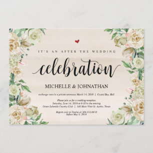 Carte d'invitation Neutral Spring Elopement