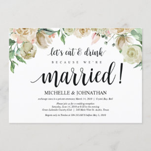 Carte d'invitation Neutral Spring Elopement