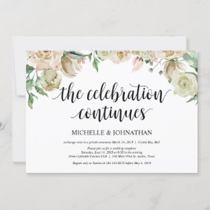 Carte d'invitation Neutral Spring Elopement