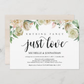 Carte d'invitation Neutral Spring Elopement (Devant / Derrière)