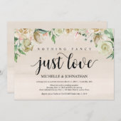 Carte d'invitation Neutral Spring Elopement (Devant / Derrière)