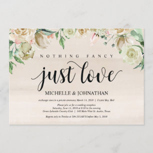 Carte d'invitation Neutral Spring Elopement