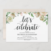 Carte d'invitation Neutral Spring Wedding (Devant / Derrière)