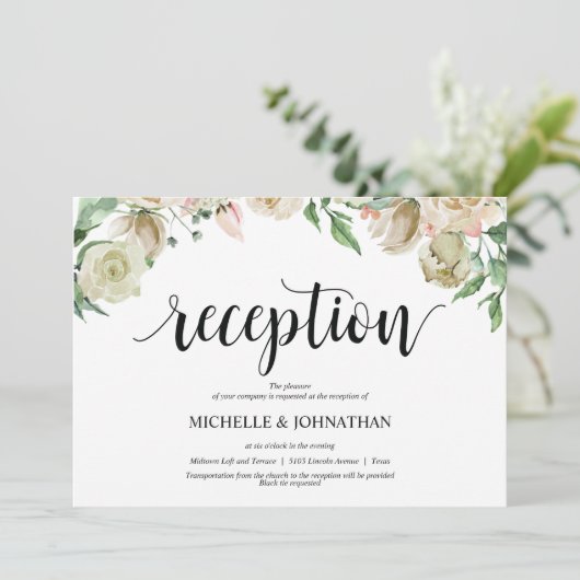 Carte d'invitation Neutral Spring Wedding (Debout devant)